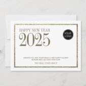 Nieuwjaars 2025 professioneel bedrijfslogo feestdagenkaart (Voorkant)