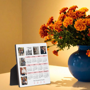 Nieuwjaars 2026 Kalender Familie Multi Foto Collag Fotoplaat