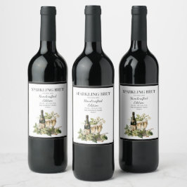 Nieuwjaars Aangepast Wijnetiket | 2026 Fles Etiket