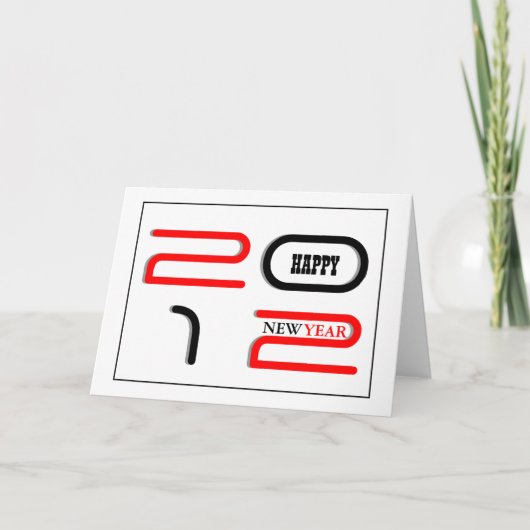 Nieuwjaars begroeting modern feestdagen kaart (Voorkant)