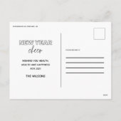 nieuwjaars cheer elegant multi foto feestdagenkaart (Achterkant)