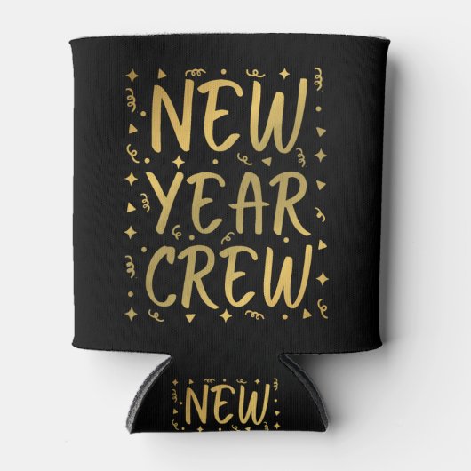 Nieuwjaars Crew Blikjeskoeler (Voorkant)