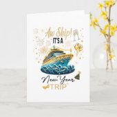 Nieuwjaars Cruise 2026 Oud en Nieuw-viering Kaart (Gele Bloem)