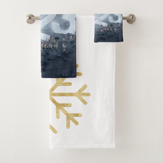 NIEUWJAARS- EN KERSTBADHANDDOEKSET BAD HANDDOEK (Insitu)