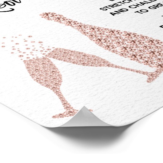 Nieuwjaars- en verjaardags-aanmoediging motivatie poster (Hoek)