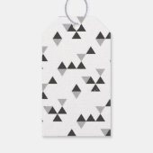 Nieuwjaars Geometrische Kerstkaart - Zwart Cadeaulabel (Achterkant)