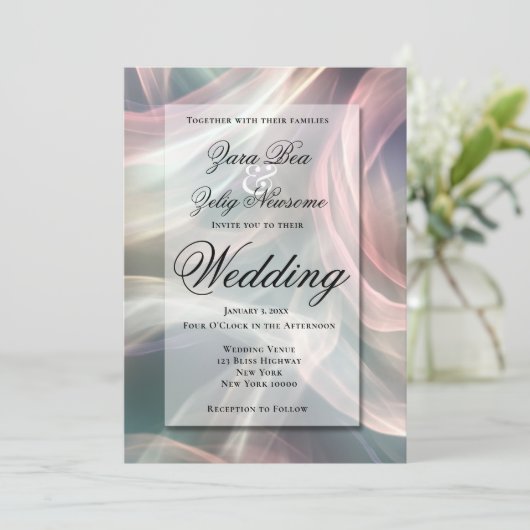 Nieuwjaars Glamour Feest Bruiloft Aankondiging (Staand voorkant)