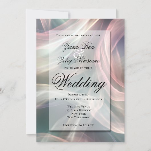 Nieuwjaars Glamour Feest Huwelijk Aankondiging (Voorkant)