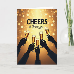 Nieuwjaars Gouden Proost Kaart