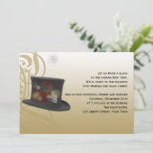 Nieuwjaars hitte en vuurwerk kaart (Staand voorkant)