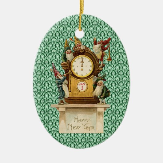 -nieuwjaars-kabouters keramisch ornament (Voorkant)