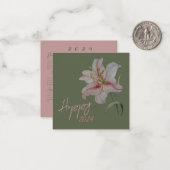 nieuwjaars kalender notitiekaartje (Voorkant / Achterkant in situ)