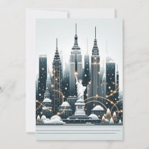 Nieuwjaars Kerst Elegantie - Aanpasbare Kerstkaart