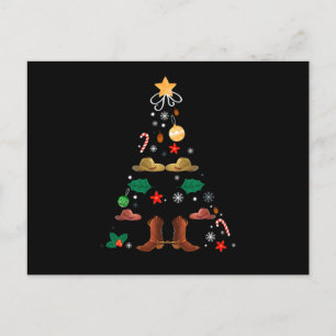 Nieuwjaars kerstboomkoorts briefkaart