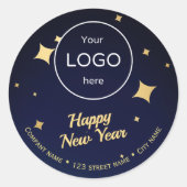 Nieuwjaars NYE bedrijfslogo Sticker (Voorkant)