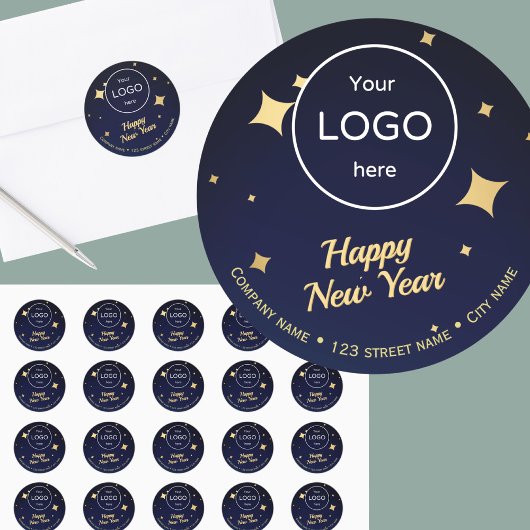 Nieuwjaars NYE bedrijfslogo Sticker