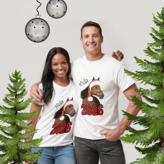 Nieuwjaars paard t-shirt