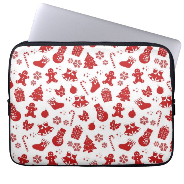 Nieuwjaars patroon laptop sleeve (Voorkant)