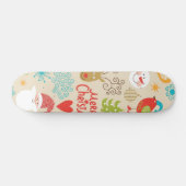 Nieuwjaars patroon persoonlijk skateboard (Horizontaal)