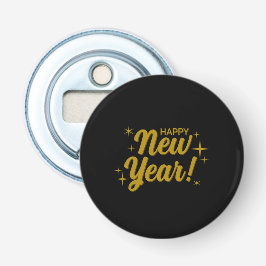 Nieuwjaars sleutelhanger button flesopener