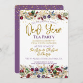 Nieuwjaars theepartij kaart (Voorkant / Achterkant)