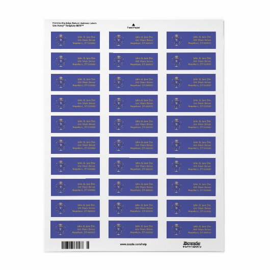 Nieuwjaars Toast Return Address Label (Full Sheet)