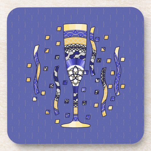 Nieuwjaars Toast Square Onderzetter (Voorkant)