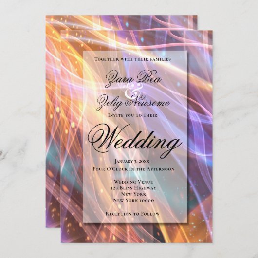 Nieuwjaars Vonk Feest  Huwelijk Aankondiging (Voorkant / Achterkant)