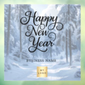 Nieuwjaars winterwonderland zakelijk logo raamsticker (Vel 3)