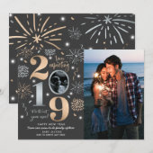 Nieuwjaars zwangerschapsaankondiging Nieuwjaar 201 Feestdagenkaart (Voorkant / Achterkant)