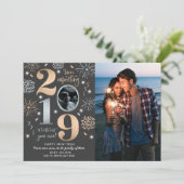 Nieuwjaars zwangerschapsaankondiging Nieuwjaar 201 Feestdagenkaart (Staand voorkant)