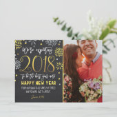 Nieuwjaars zwangerschapsaankondiging Nieuwjaar Kaa Feestdagenkaart (Staand voorkant)