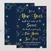 Nieuwjaars zwangerschapskaart 2018 feestdagenkaart (Voorkant / Achterkant)