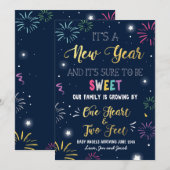 Nieuwjaars zwangerschapskaart 2018 feestdagenkaart (Voorkant / Achterkant)