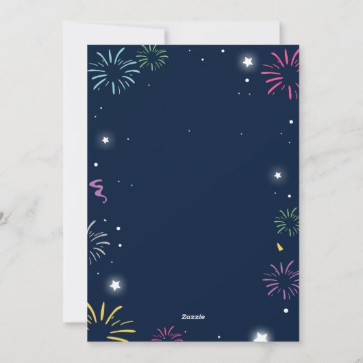 Nieuwjaars zwangerschapskaart 2018 feestdagenkaart (Achterkant)