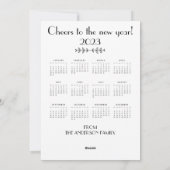  nieuwjaarsagenda feestdagenkaart (Achterkant)