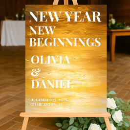 Nieuwjaarsavond bruiloft welkom acryl bord