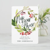 Nieuwjaarsavond waterverf feestdagenkaart (Staand voorkant)