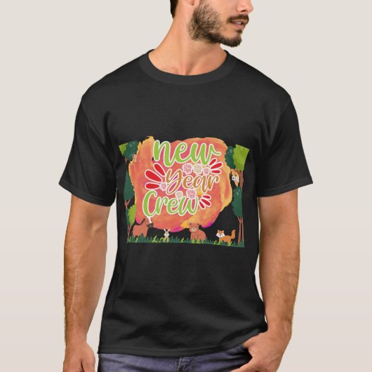 Nieuwjaarsbemanning Bos Dieren T-shirt (Voorkant)
