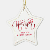 Nieuwjaarsboodschap Ster Ornament (Links)