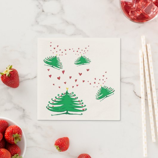 Nieuwjaarsboom cocktail papier servetten (Insitu)