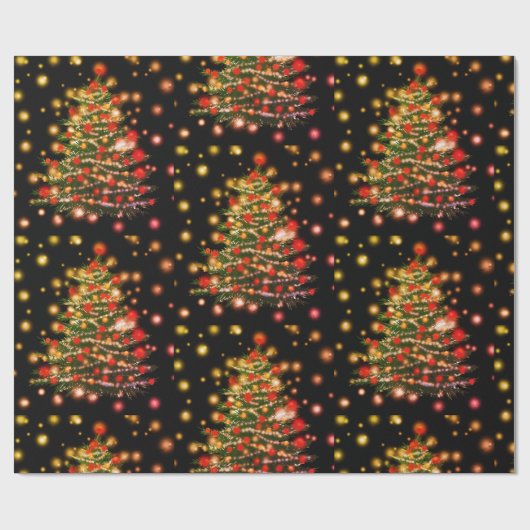 Nieuwjaarsboom inpakpapier (Vlak)