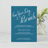 Nieuwjaarsbrunch Tafeldecoratie Uitnodiging (Staand voorkant)