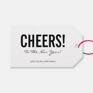 Nieuwjaarscadeautjes Labels voor moderne Typografi Cadeaulabel