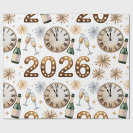 Nieuwjaarscadeauverpakking 2026 cadeaupapier