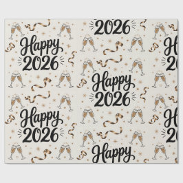 Nieuwjaarscadeauverpakking 2026 cadeaupapier