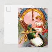 Nieuwjaarschampagne Briefkaart (Voorkant / Achterkant)