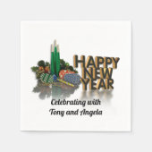 Nieuwjaarscocktailservetten gepersonaliseerd servet (Voorkant)