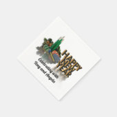 Nieuwjaarscocktailservetten gepersonaliseerd servet (Hoek)