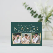 Nieuwjaarscollage Bewerkbare Kleur Vakantie Ansich Feestdagenkaart (Staand voorkant)